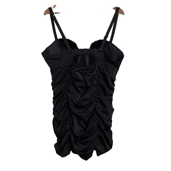 Torrid Womens Black NWT Underwire Ruched Retro Mid-Length Swim Dress Sz 2X DD/F - Picture 10 of 10
